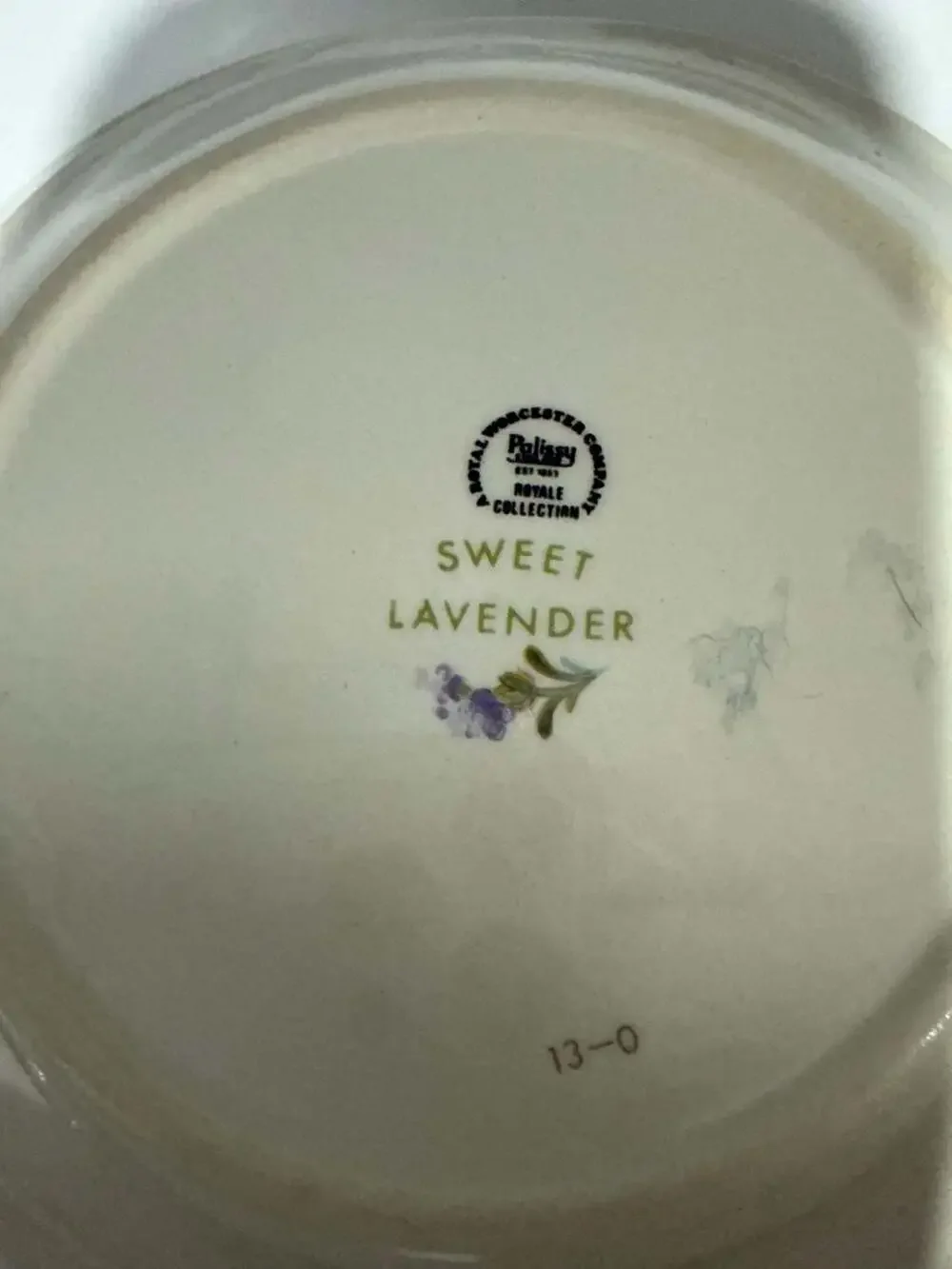 Palissy Royale Collection Sweet Lavender Scalloped Trinket Dish Tray